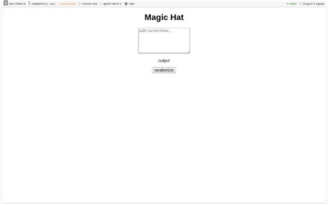 magic hat generator.